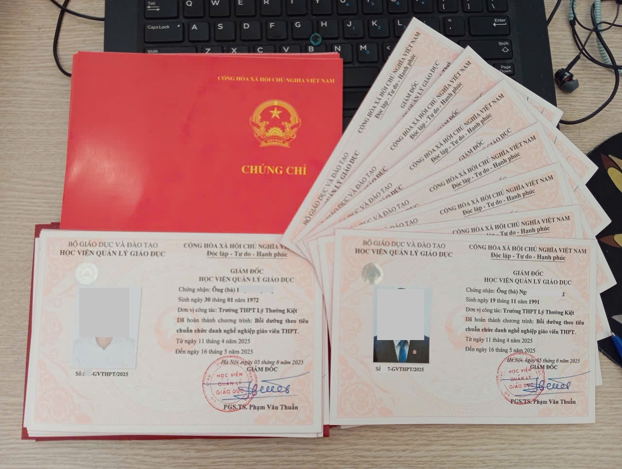 Mẫu chứng chỉ chức danh nghề nghiệp tại Liên Việt hợp tác cùng Học viện Quản lý Giáo dục