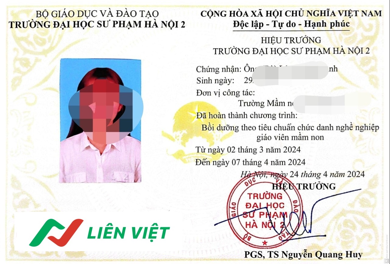 Chức danh nghề nghiệp giáo viên mầm non tại Liên Việt