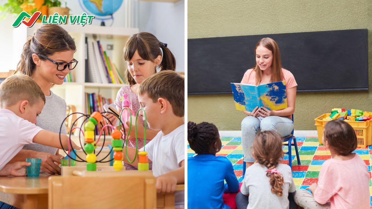 Phương pháp Montessori và phương pháp giáo dục truyền thống.