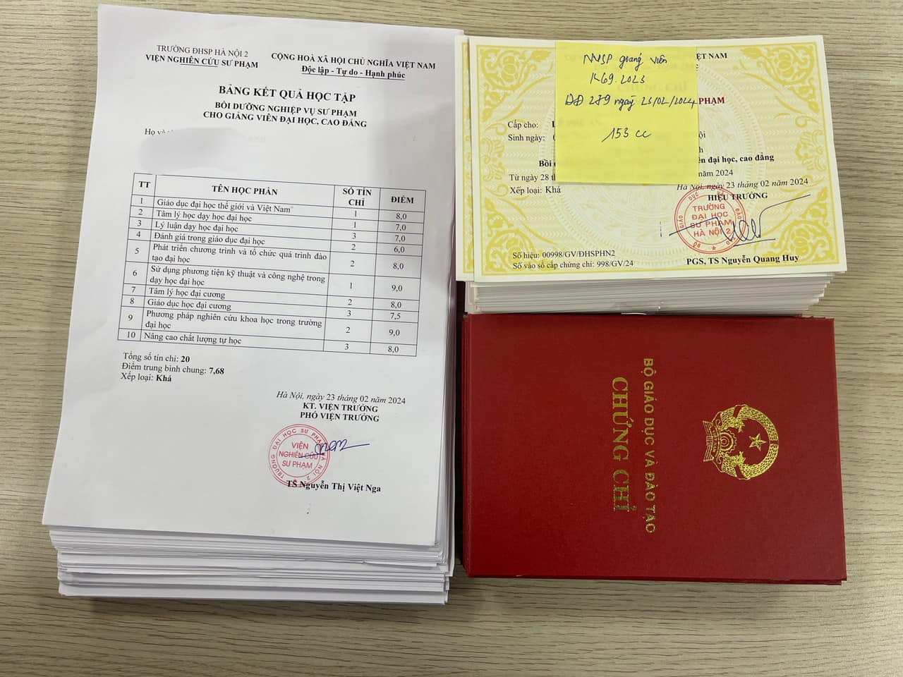 Chứng chỉ nghiệp vụ sư phạm cho giảng viên đại học, cao đẳng
