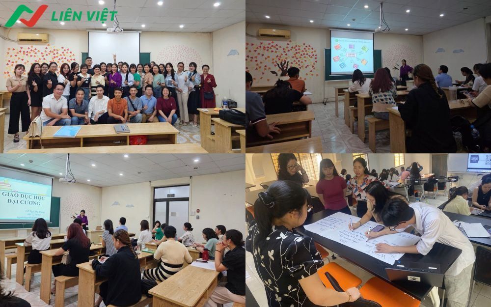 Hình ảnh lớp học chứng chỉ nghiệp vụ sư phạm thực tế tại Liên Việt
