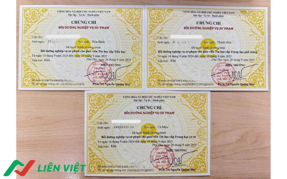 Chứng chỉ nghiệp vụ sư phạm tại Liên Việt