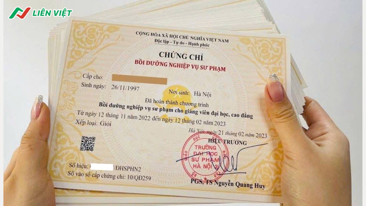 chứng chỉ nghiệp vụ sư phạm đại học sư phạm hà nội