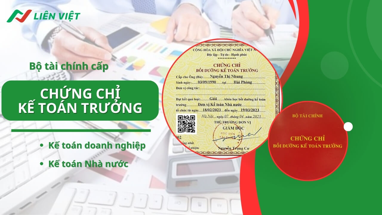 chứng chỉ kế toán trưởng