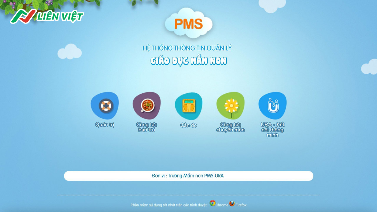 PMS - Phần mềm quản lý dinh dưỡng cho trường mầm non