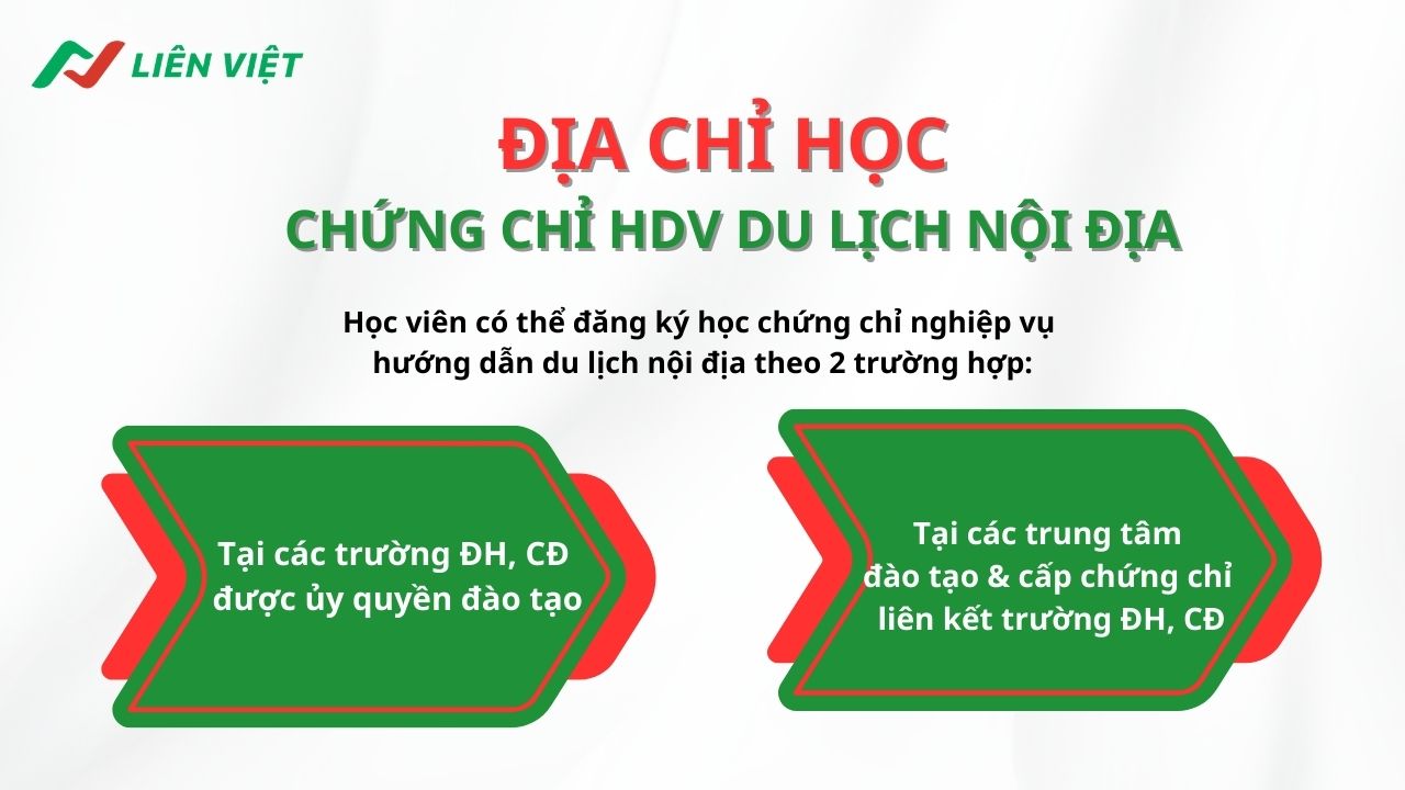 Địa chỉ uy tín để học chứng chỉ du lịch nội địa