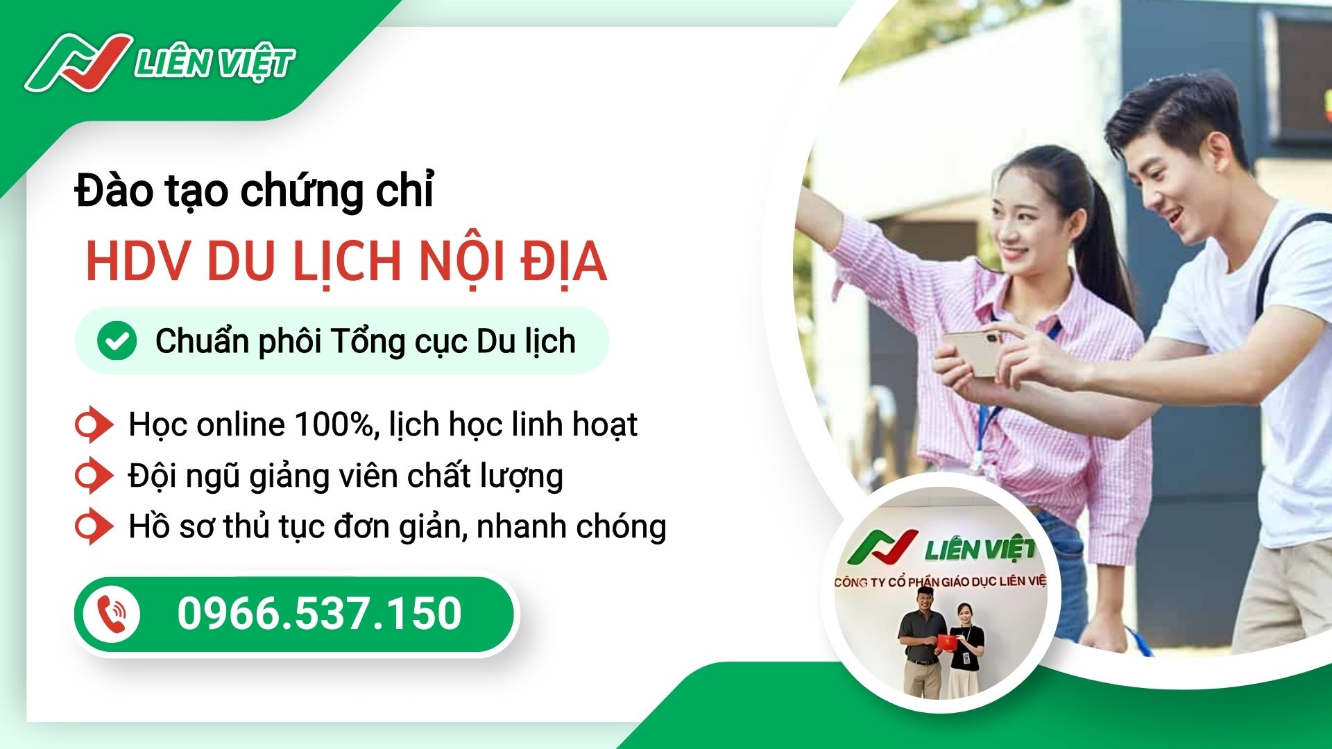 Liên Việt Education - trung tâm uy tín hàng đầu tại Việt Nam trong việc đào tạo chứng chỉ du lịch 