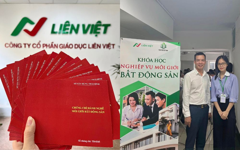 Tại Liên Việt cung cấp khoá học chứng chỉ môi giới bất động sản