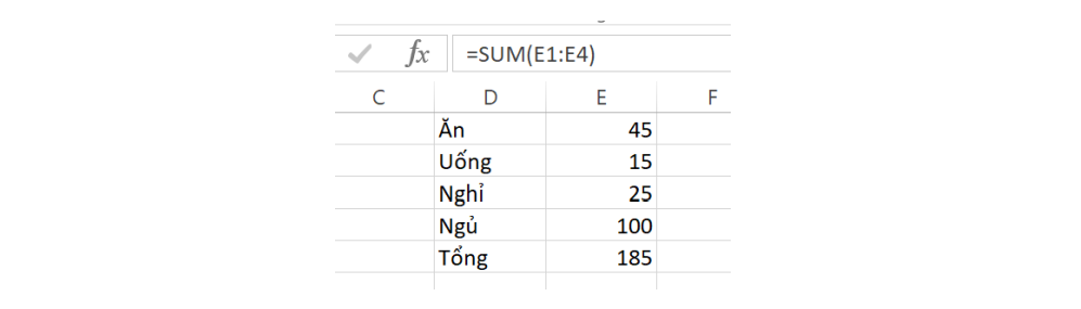 Hàm SUM