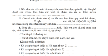 Mẫu tờ trình bổ nhiệm kế toán trưởng mới nhất 2025