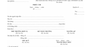 Tải mẫu phiếu chi theo Thông tư 107 (Mẫu C41-BB) 2025