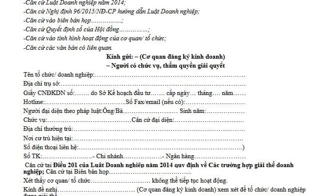 Mẫu tờ trình giải thể chi bộ theo quy định 2026