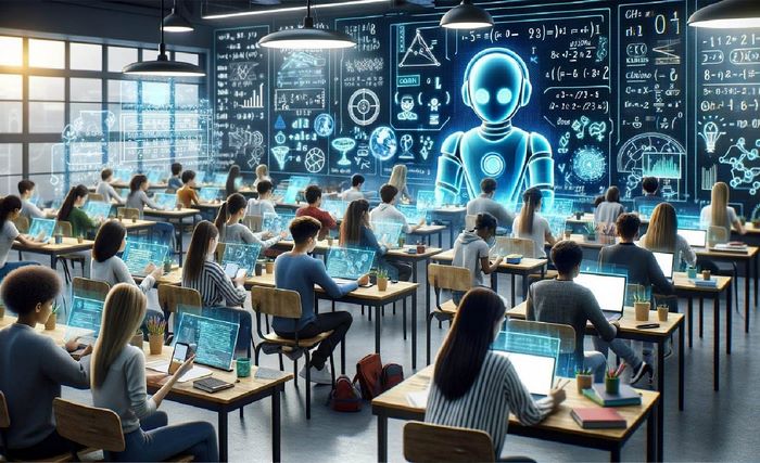 Ứng dụng AI trong giáo dục là tích hợp các công nghệ trí tuệ nhân tạo để cải thiện chất lượng giảng dạy, quản lý trong trường học