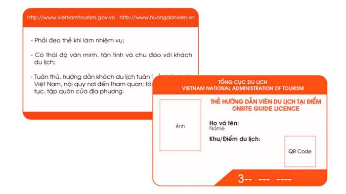 Mẫu thẻ hướng dẫn viên du lịch tại điểm du lịch đúng quy định