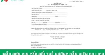 đơn xin cấp đổi thẻ hướng dẫn viên du lịch