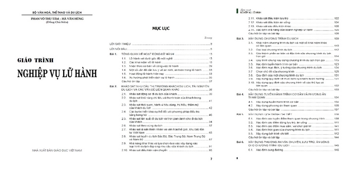 Nội dung giáo trình nghiệp vụ lữ hành, nghiệp vụ điều hành tour PDF của tác giả Phan Võ Thu Tâm, Hà Văn Hùng