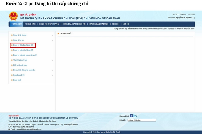 Giờ đây bạn có thể nhanh chóng đăng ký thi chứng chỉ nghiệp vụ đấu thầu trên hệ thống trực tuyến chungchidauthau.mpi.gov.vn
