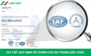 quy định về chứng chỉ ISO trong đấu thầu