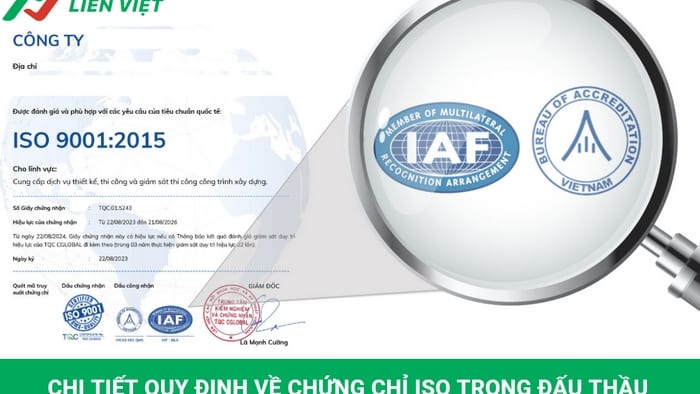 quy định về chứng chỉ ISO trong đấu thầu