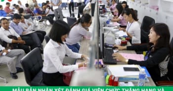 bản nhận xét đánh giá viên chức thăng hạng