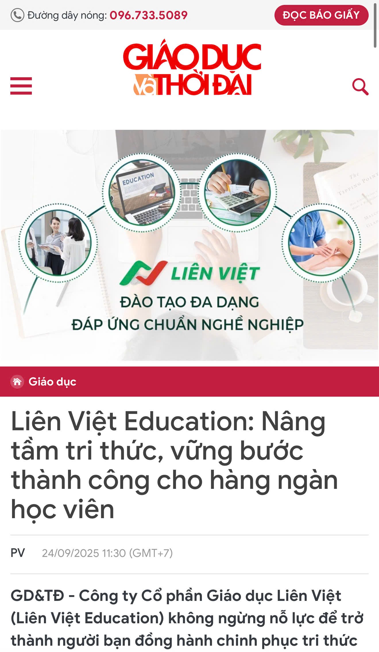 báo giáo dục và thời đại