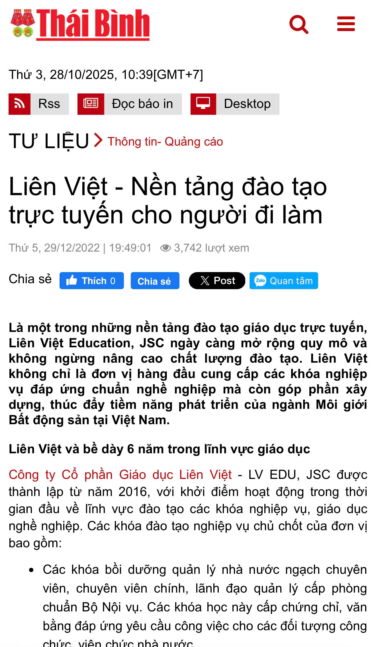 báo thái bình