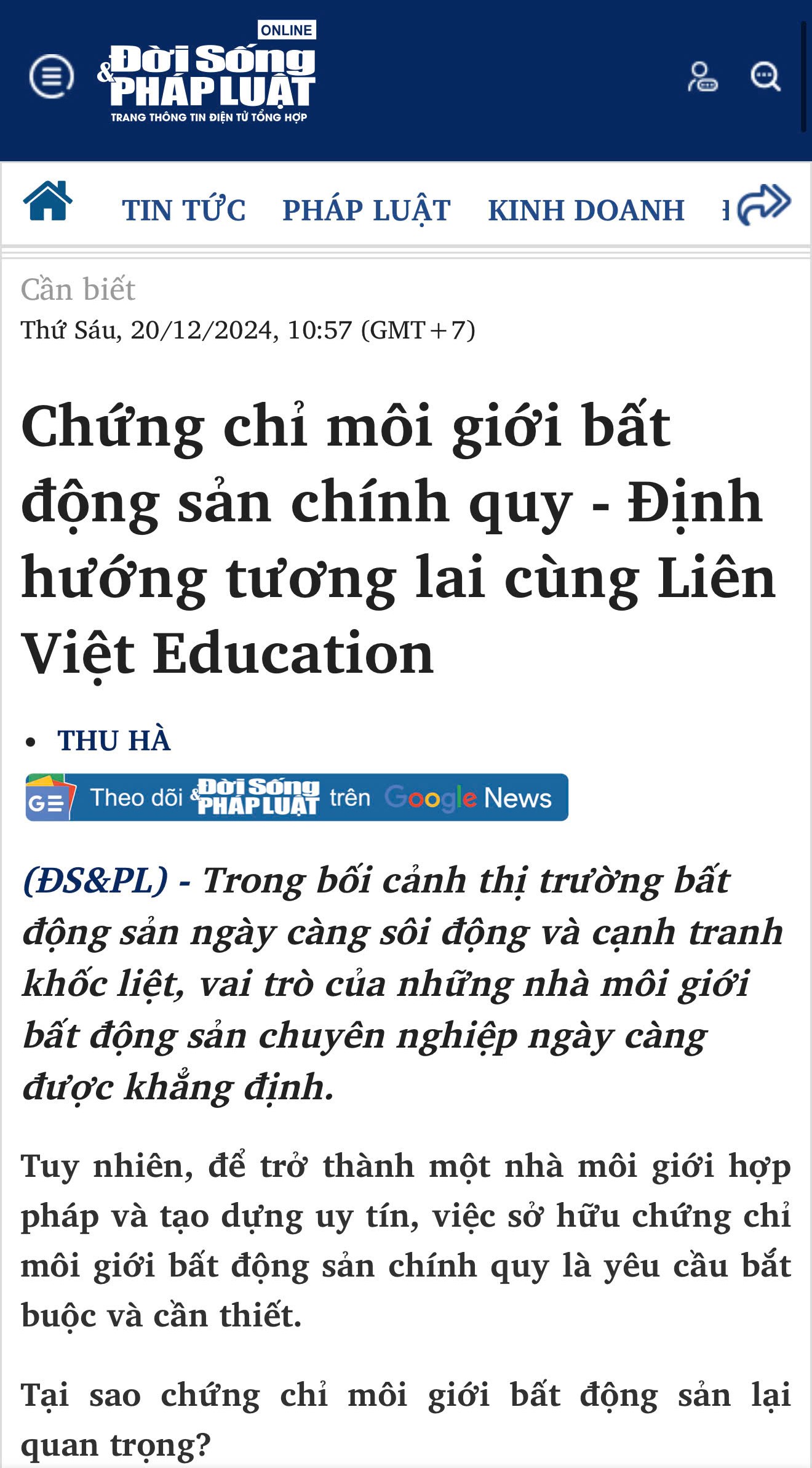 đời sống pháp luật