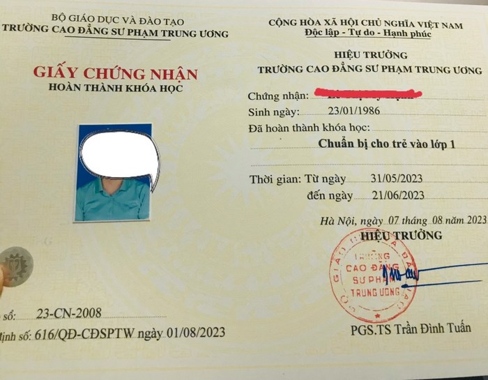 Chứng chỉ dạy tiền tiểu học là giấy chứng nghiệp vụ giảng dạy cho trẻ ở độ tuổi chuẩn bị vào lớp 1