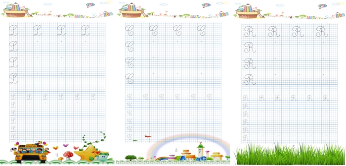 Nội dung file luyện chữ tiền tiểu học các chữ in hoa