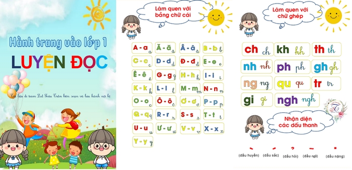 File luyện đọc tiền tiểu học có kích thước chữ to, hình sinh động để trẻ hứng thú học tập