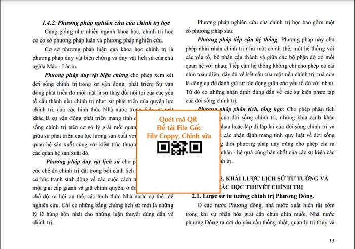 Một nội dung nhỏ của Giáo trình Hệ thống chính trị Việt Nam