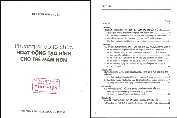 Nội dung chính các trang đầu của giáo trình Phương pháp tổ chức hoạt động tạo hình cho trẻ mầm non