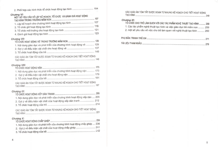 Nội dung các chương quan trọng của giáo trình Phương pháp tổ chức hoạt động tạo hình cho trẻ mầm non