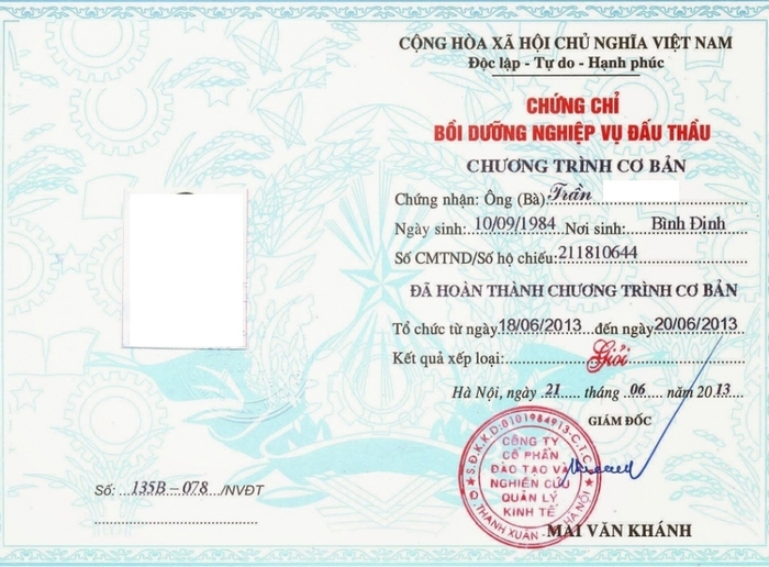 Chứng chỉ đấu thầu cơ bản là bắt buộc với mọi cá nhân tham gia, hỗ trợ hoạt động lựa chọn nhà thầu