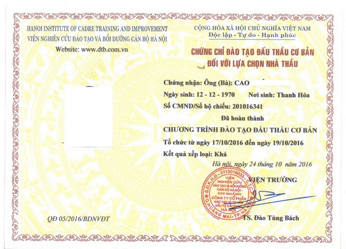 So với chứng chỉ đấu thầu cơ bản, chứng chỉ hành nghề hoạt động đấu thầu có giá trị cao nhất