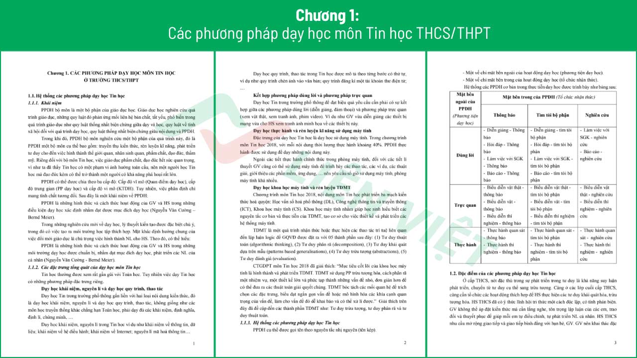 các phương pháp dạy học môn tin học thcs