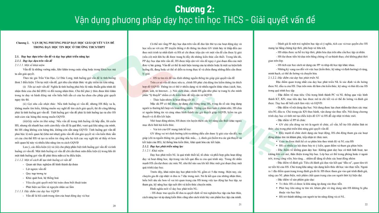 các phương pháp dạy học môn tin học thcs