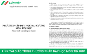 giáo trình phương pháp dạy học môn tin học