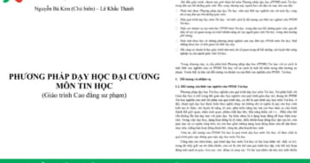 giáo trình phương pháp dạy học môn tin học