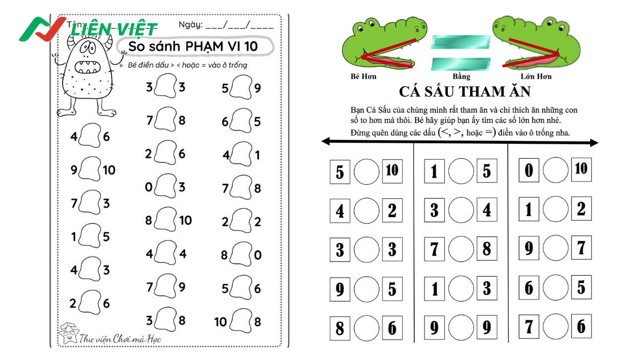 phiếu bài tập toán tiền tiểu học