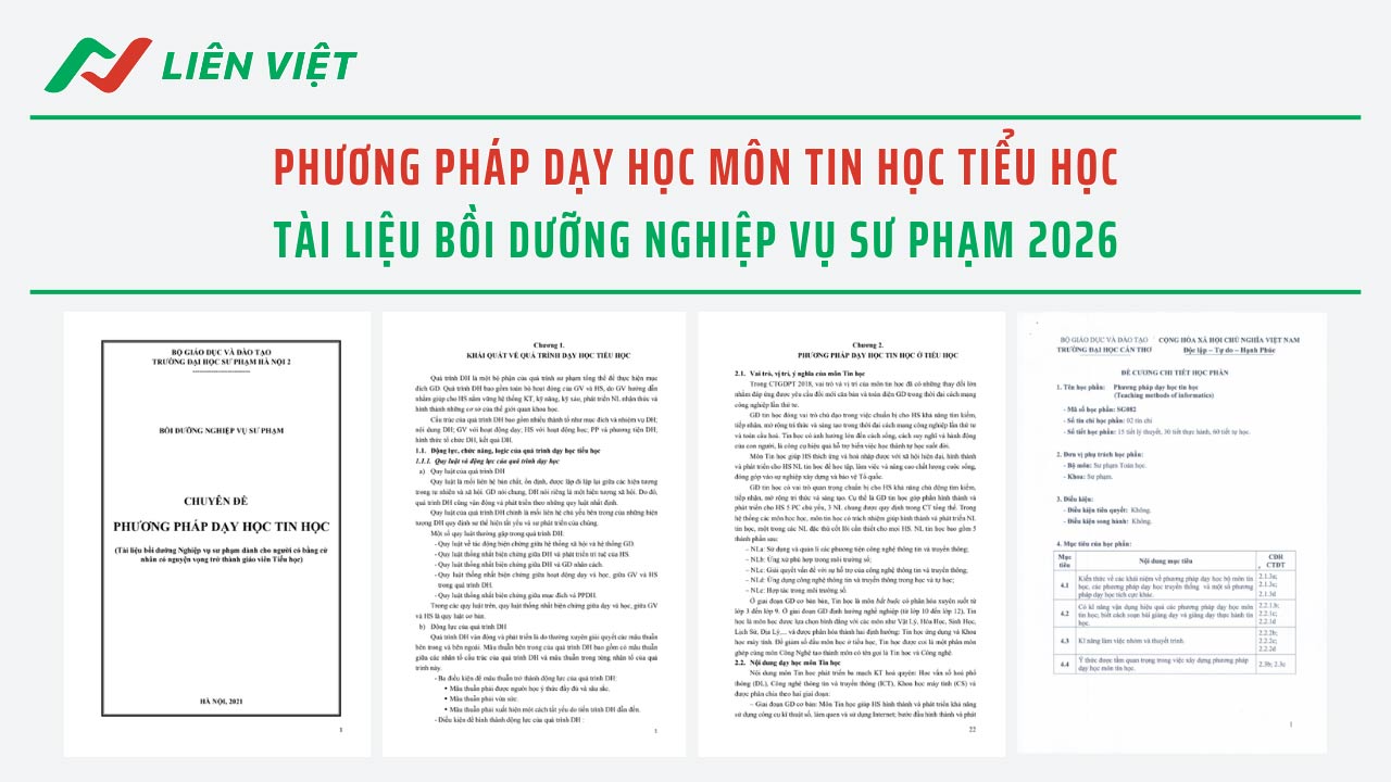 phương pháp dạy học môn tin học tiểu học