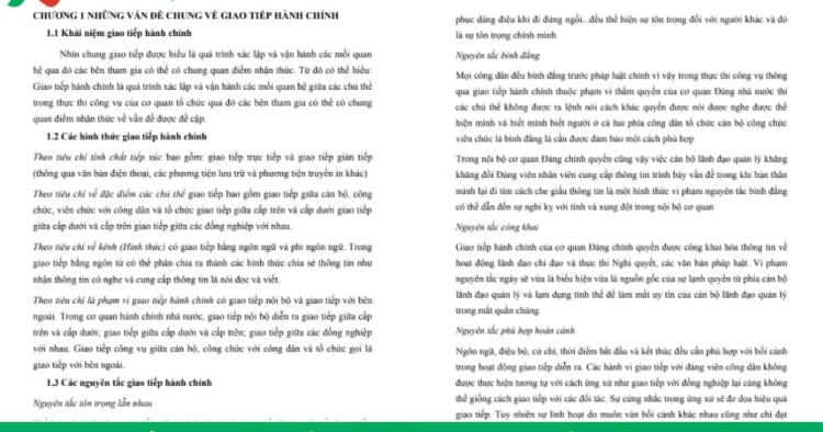 chuyên đề kỹ năng giao tiếp hành chính