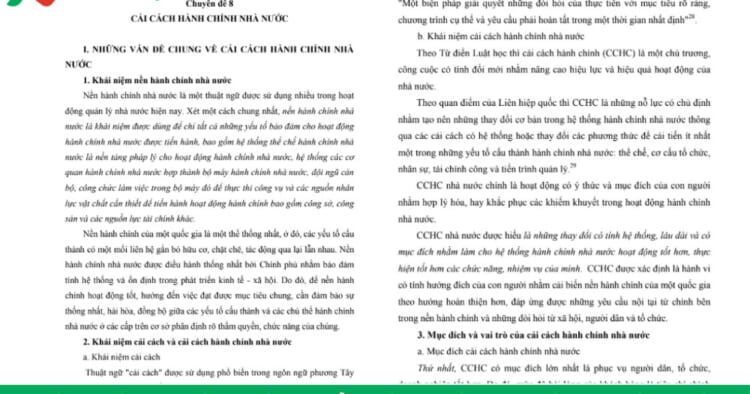 giáo trình cải cách hành chính nhà nước