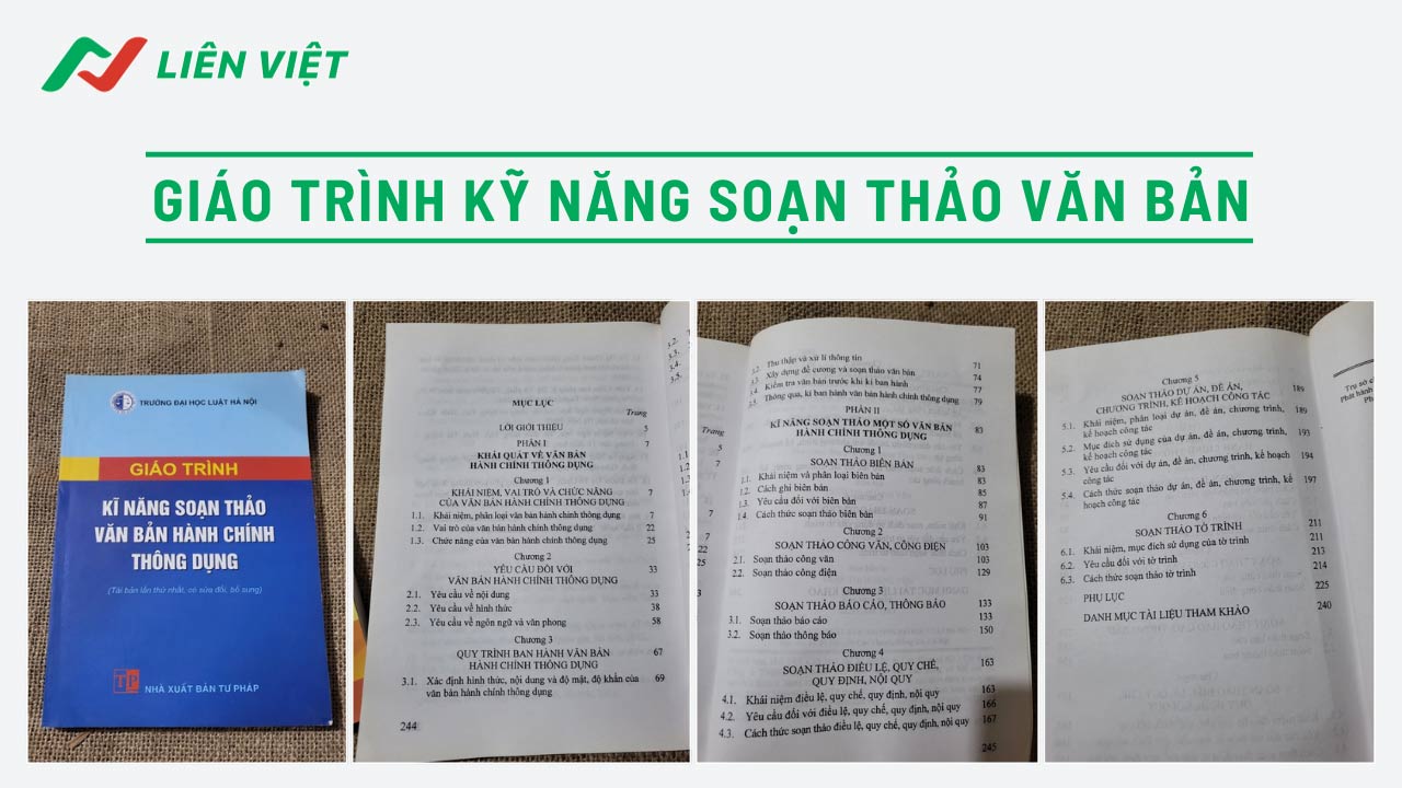 giáo trình kỹ năng soạn thảo văn bản