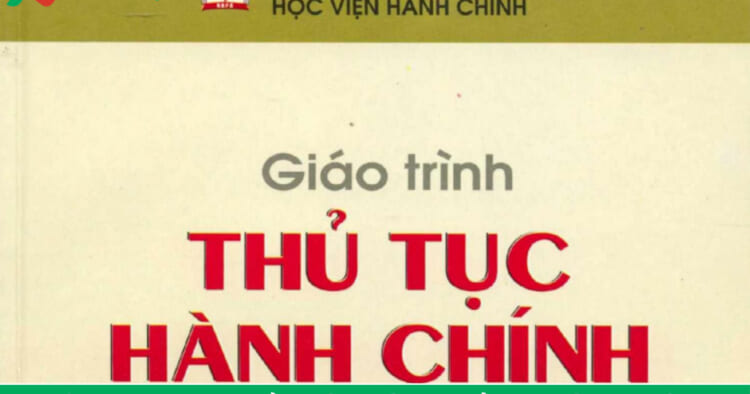 giáo trình thủ tục hành chính