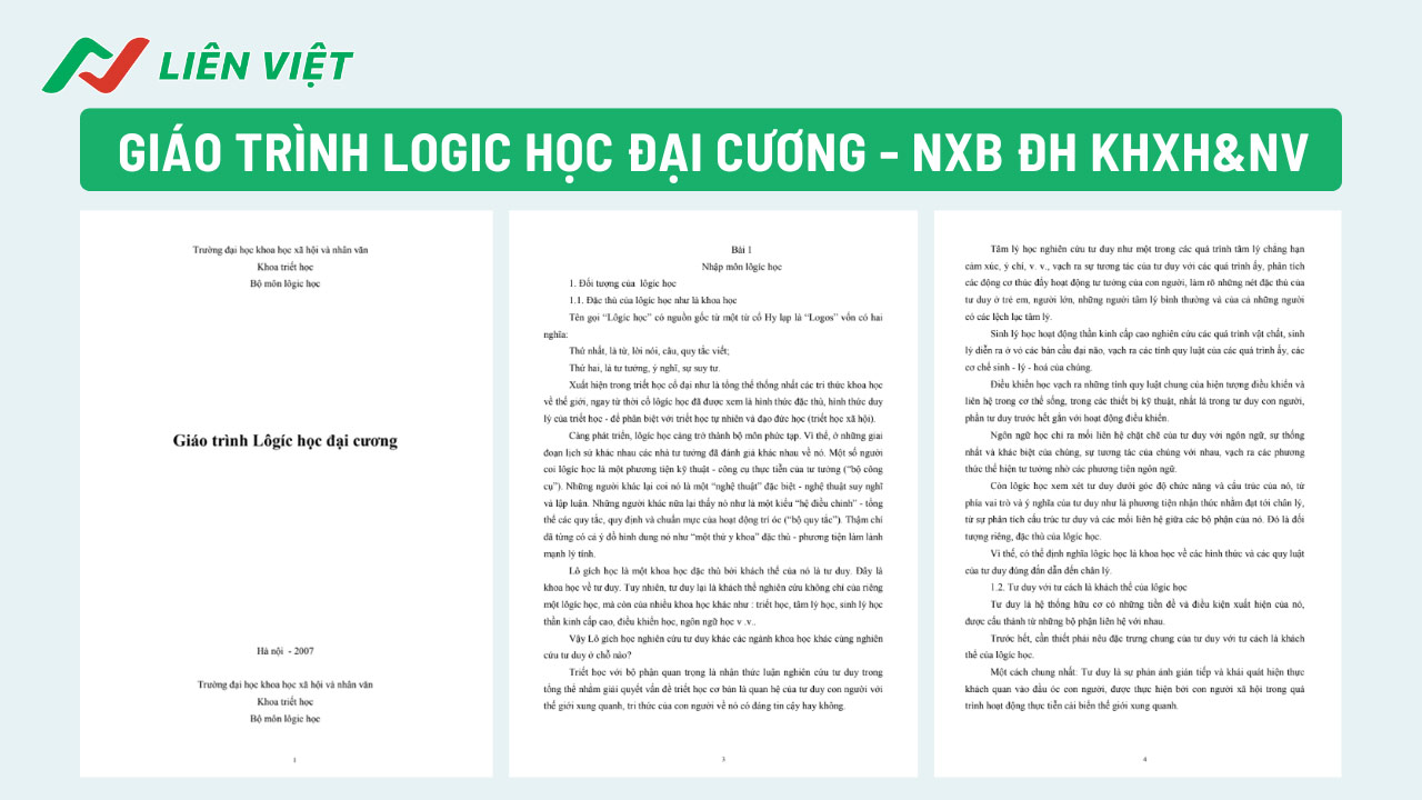giáo trình logic học đại cương pdf