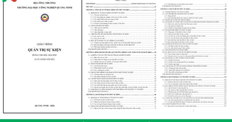 Link tải Giáo trình Quản trị sự kiện PDF miễn phí