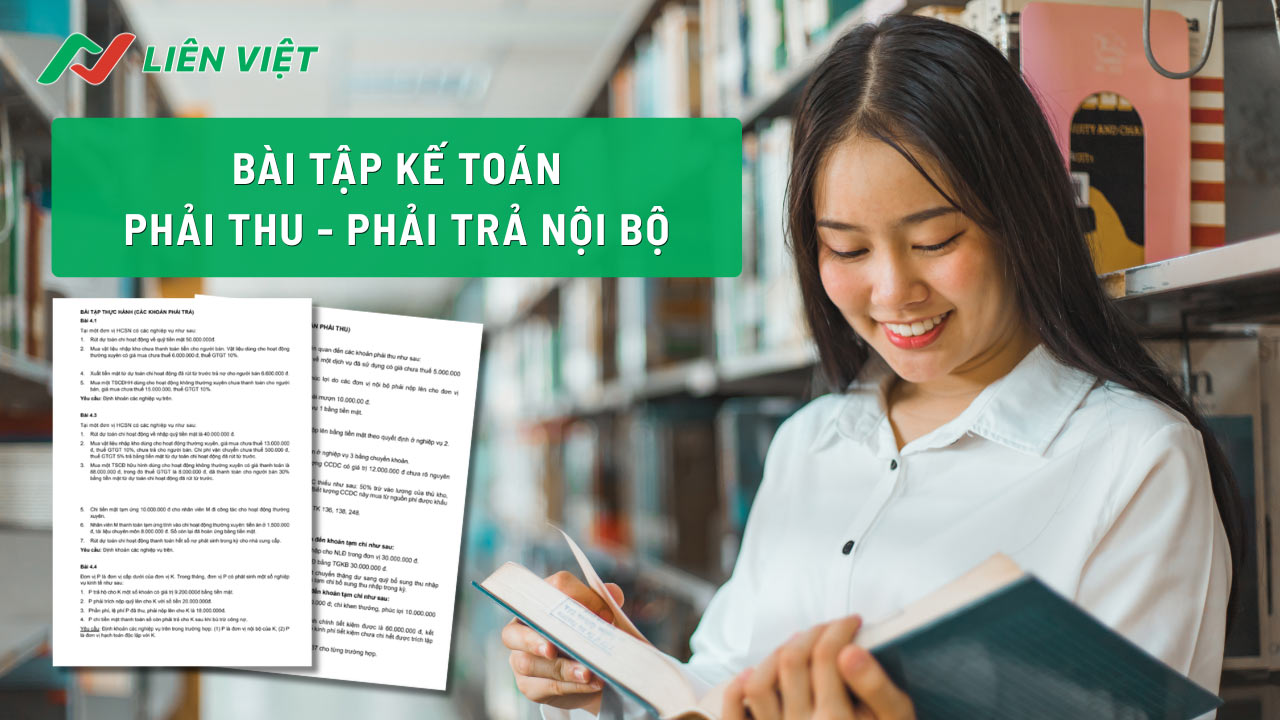 bài tập kế toán phải thu phải trả nội bộ