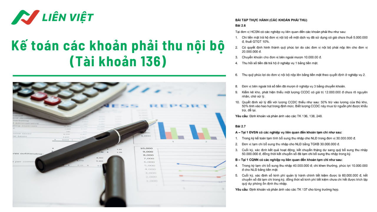 bài tập kế toán phải thu phải trả nội bộ