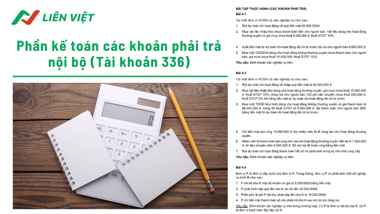 bài tập kế toán phải thu phải trả nội bộ